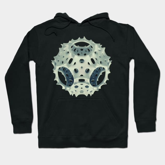 Icosahedron Bloom Hoodie by Richard George Davis